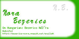 nora bezerics business card